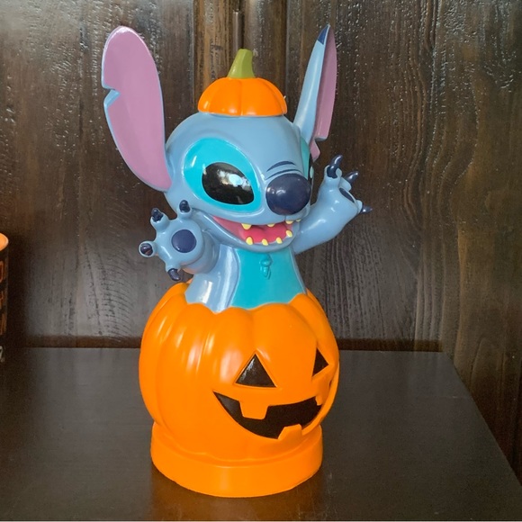 Stitch in Jack O’Lantern Pumpkin Halloween Figurine - Picture 5 of 11